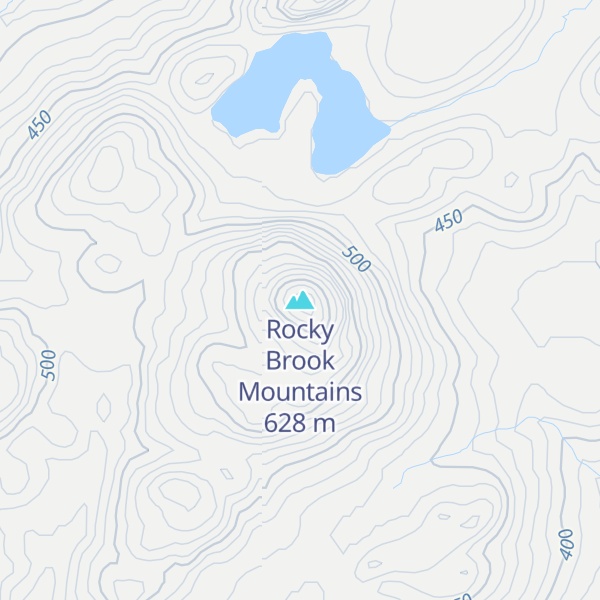 Map of Rocky Brook Mountains