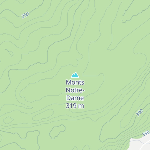 Map of Monts Notre-Dame