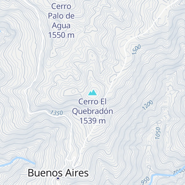 Map of Cerro El Quebradón