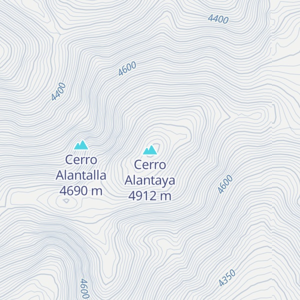 Map of Cerro Alantaya