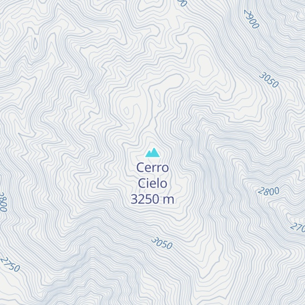 Map of Cerro Cielo