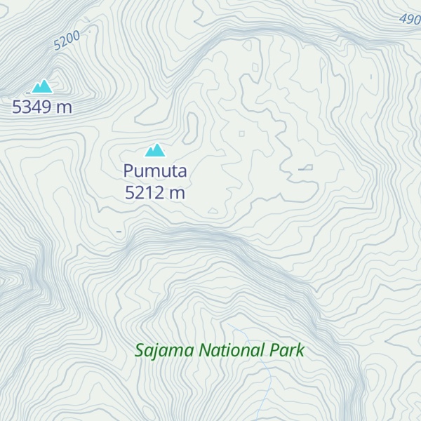 Map of Nevado Condoriri