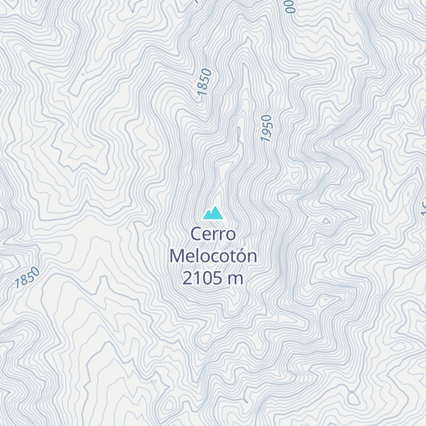 Map of Cerro Melocotón