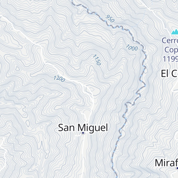 Map of Cerro San Miguel
