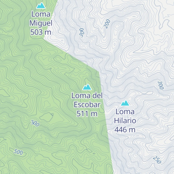 Map of Loma del Escobar