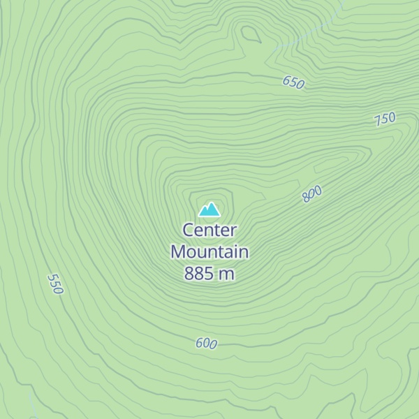Map of Center Mountain