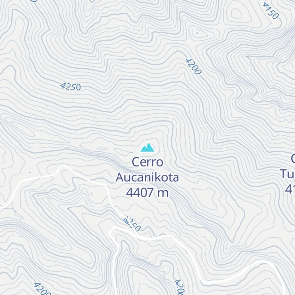 Map of Cerro Aucanikota