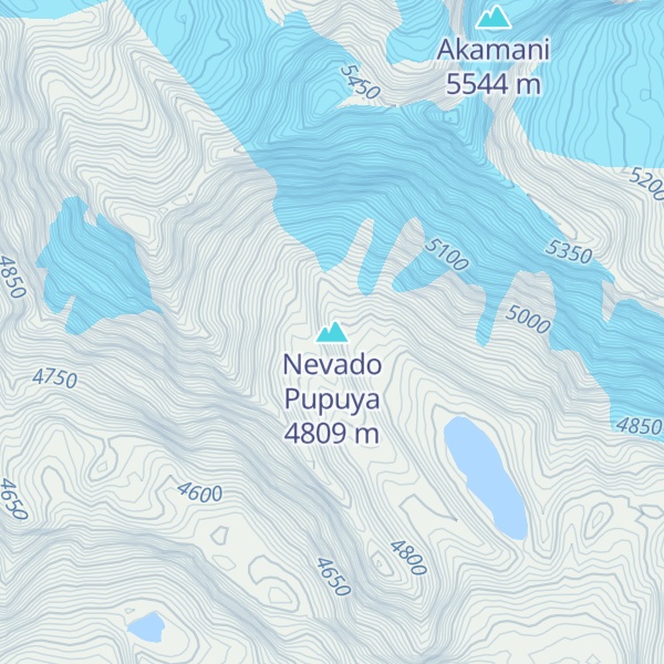 Map of Nevado Pupuya