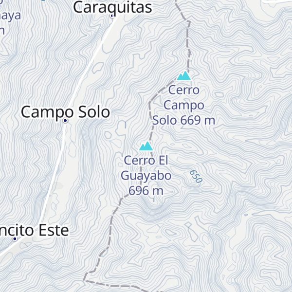Map of Cerro El Guayabo