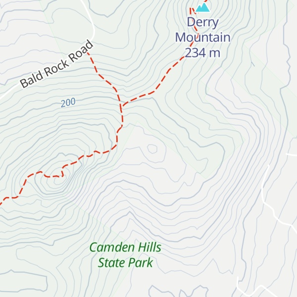 Map of Garey Mountain