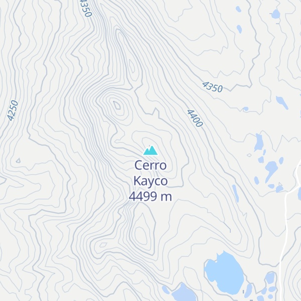 Map of Cerro Kayco