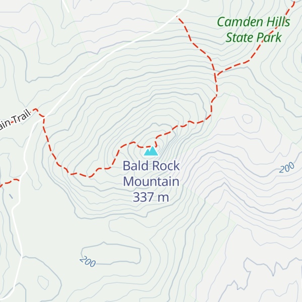 Map of Bald Rock Mountain