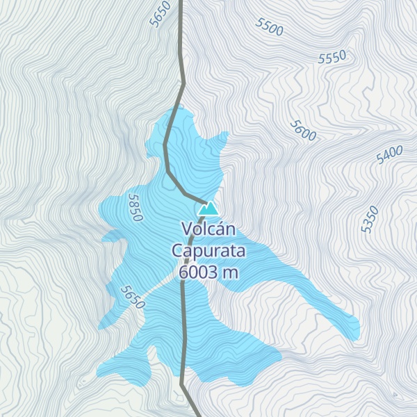Map of Volcán Capurata