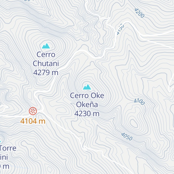 Map of Cerro Oke Okeña