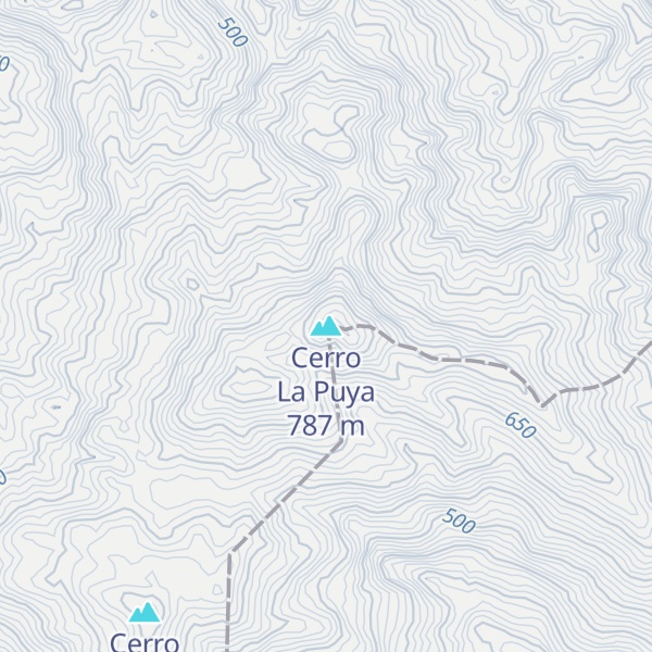 Map of Cerro La Puya