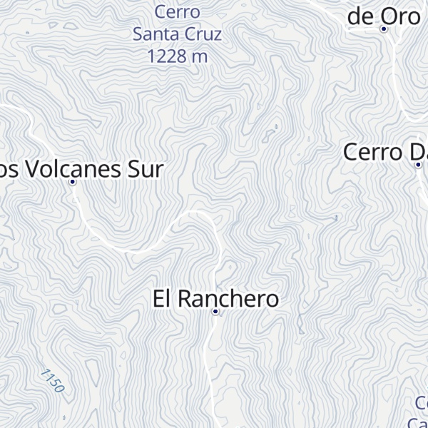 Map of Cerro Los Volcanes