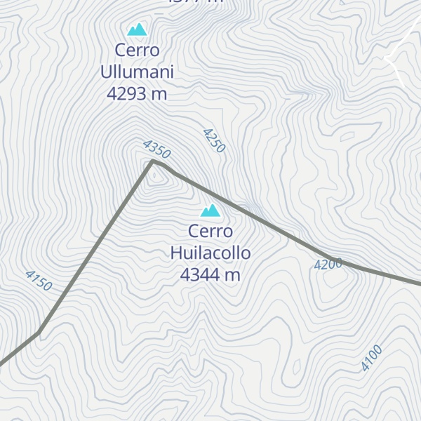 Map of Cerro Huilacollo