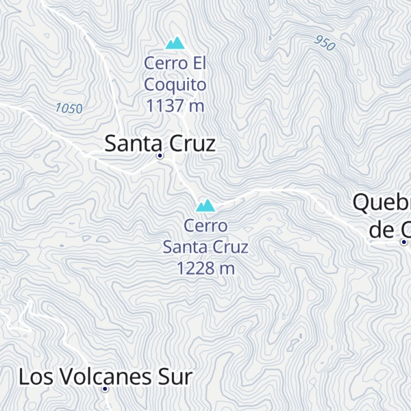 Map of Cerro Santa Cruz
