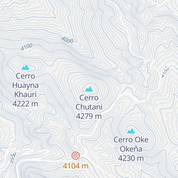 Map of Cerro Chutani