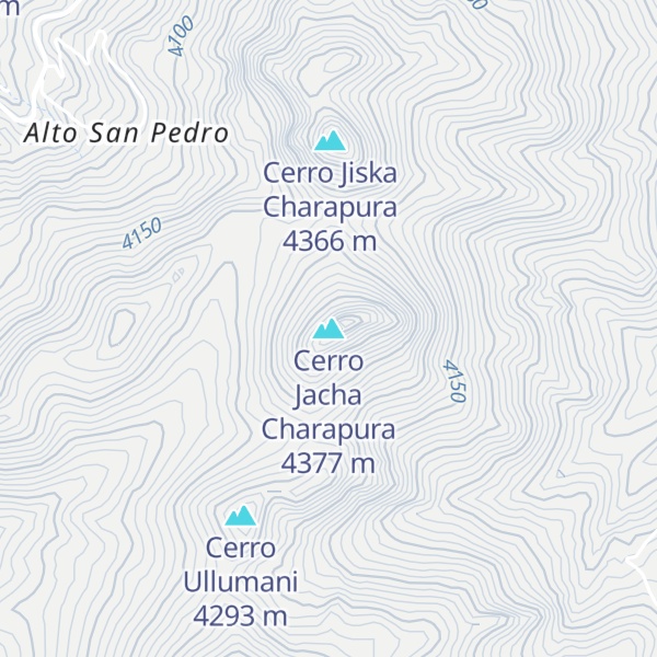 Map of Cerro Jacha Charapura