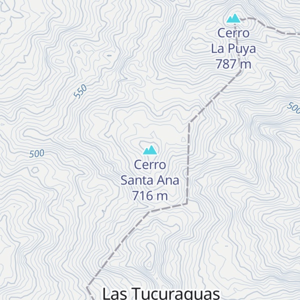 Map of Cerro Santa Ana