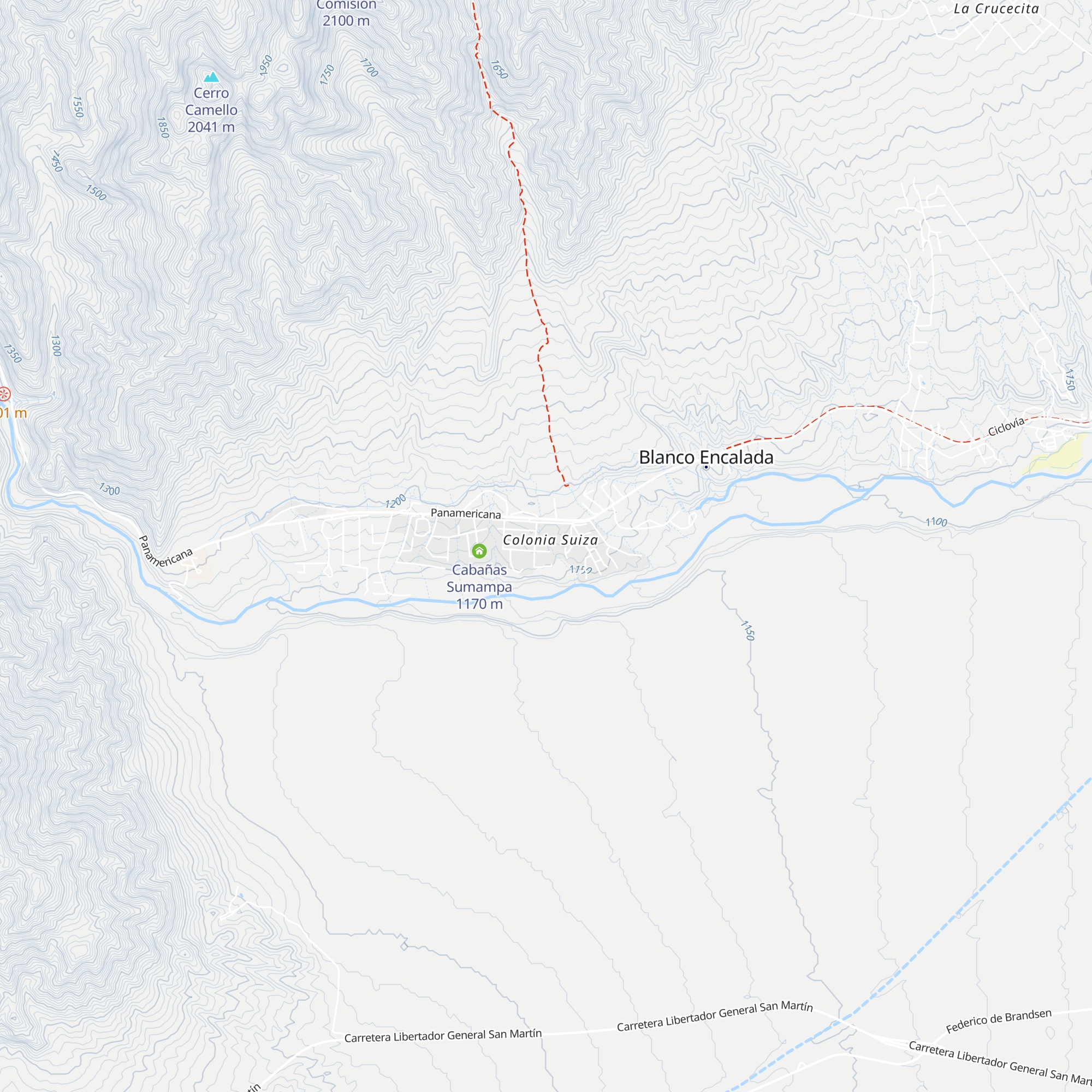 Cabaña Aguas Claras map
