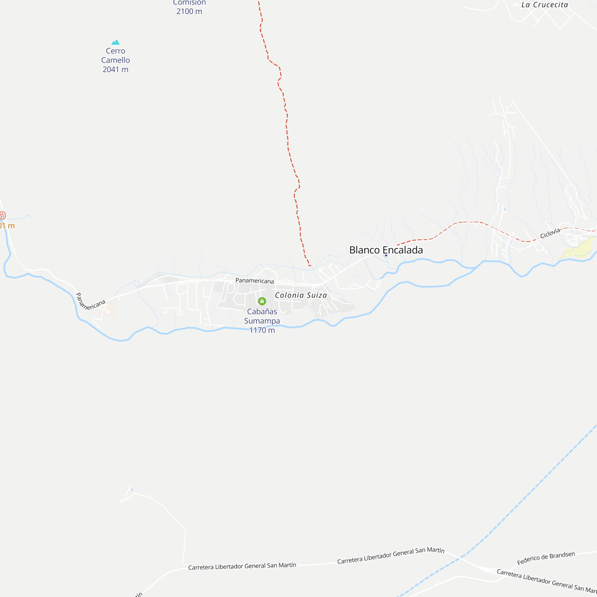 Cabaña Aguas Claras map
