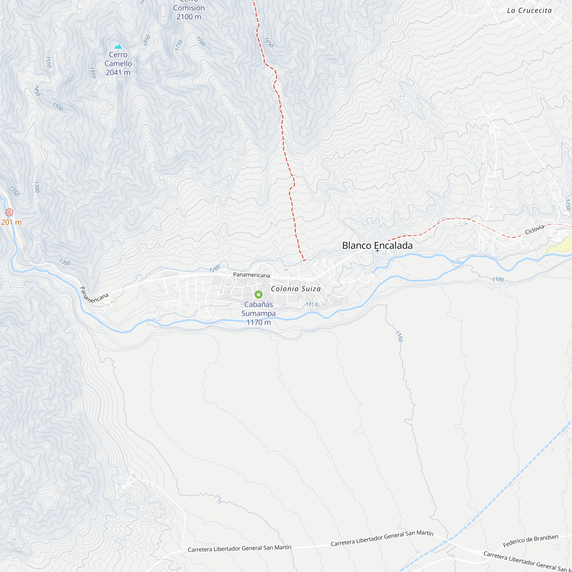 Cabaña Suiza map