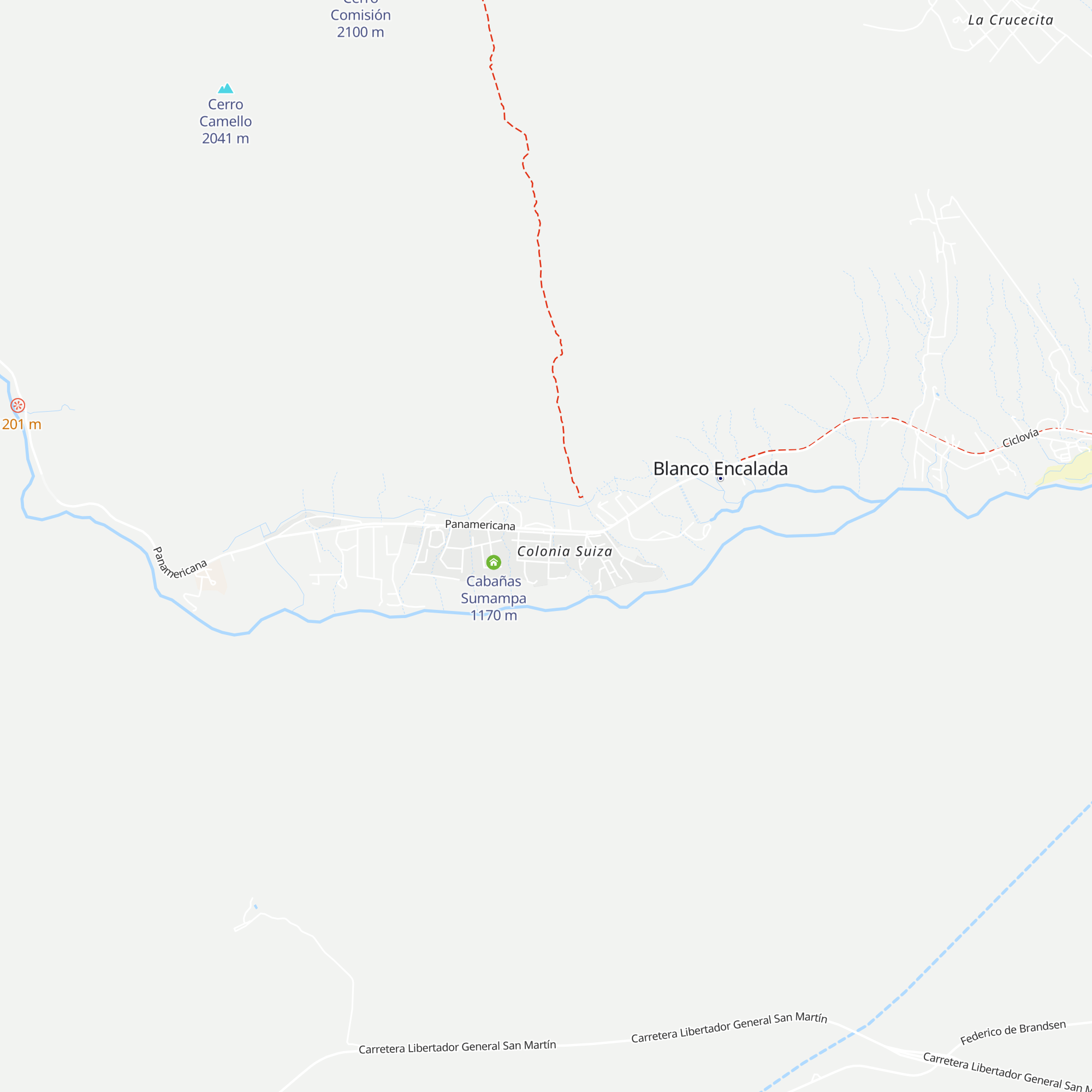 Cabaña Suiza map