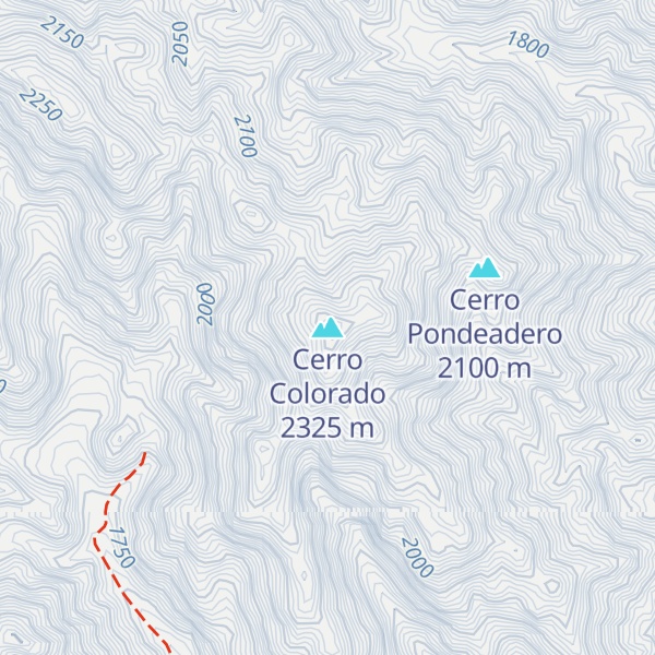 Map of Cerro Colorado