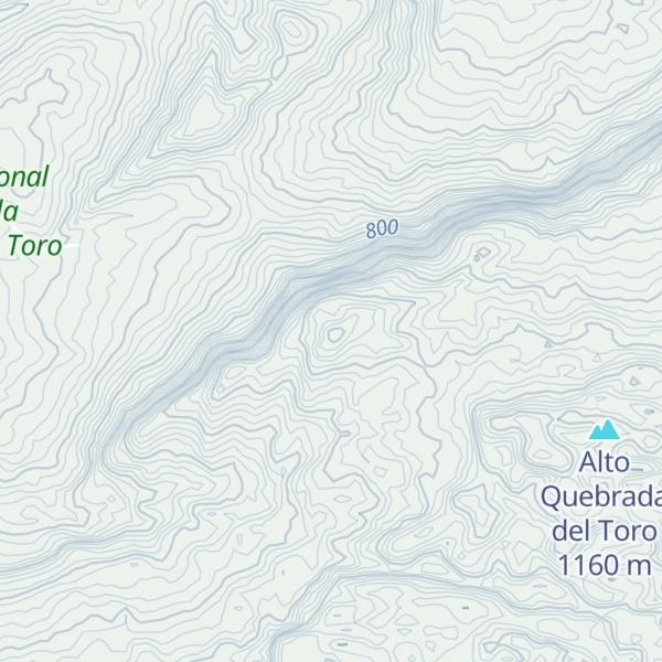 Map of Cerro Campamento