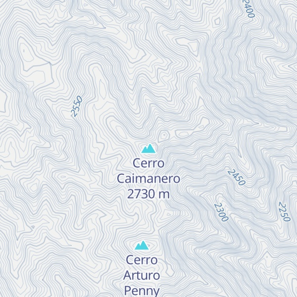Map of Cerro Caimanero