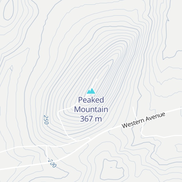 Map of Peaked Mountain