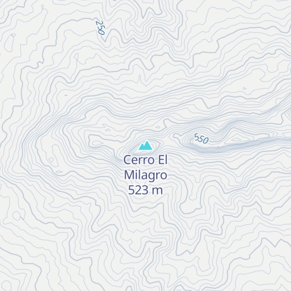 Map of Cerro El Milagro