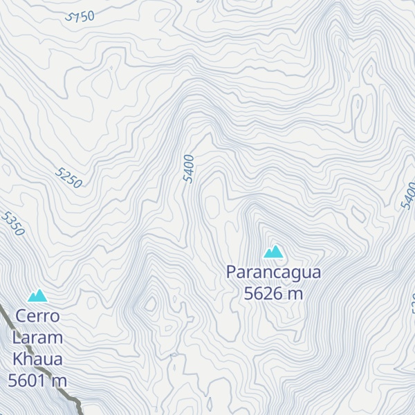 Map of Nevado Larancagua