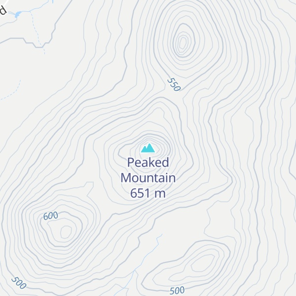 Map of Peaked Mountain