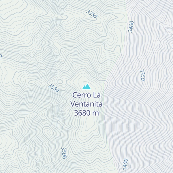 Map of Cerro La Ventanita