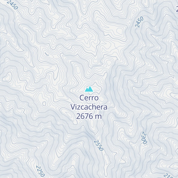 Map of Cerro Vizcachera
