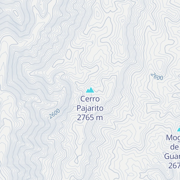 Map of Cerro Pajarito