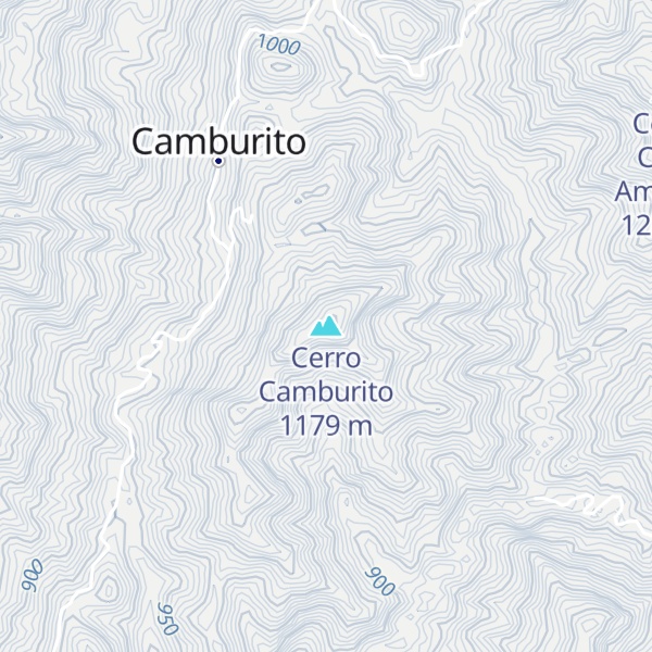 Map of Cerro Camburito