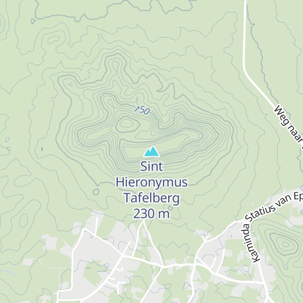 Map of Sint Hieronymus Tafelberg