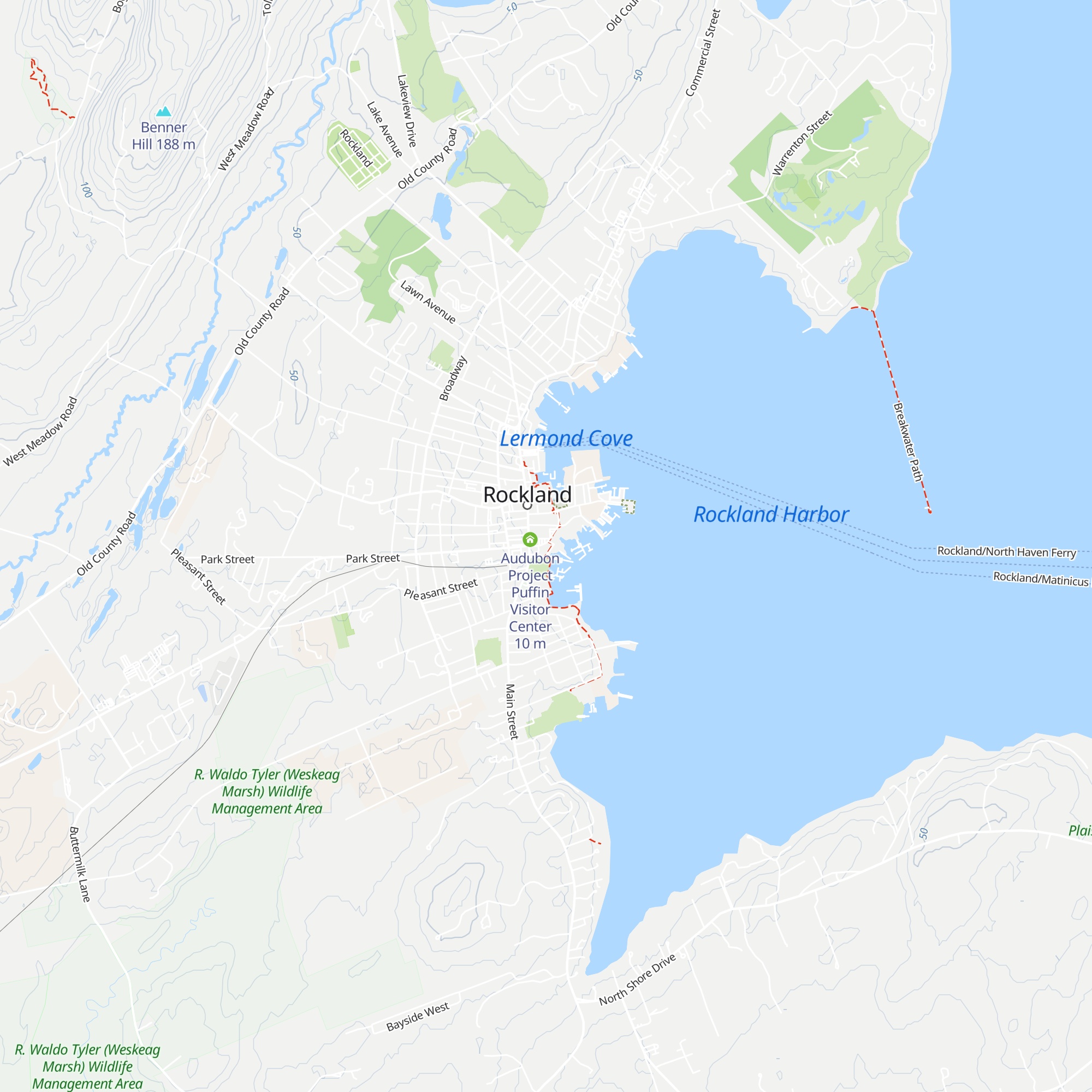 Rockland Visitor Information Center map