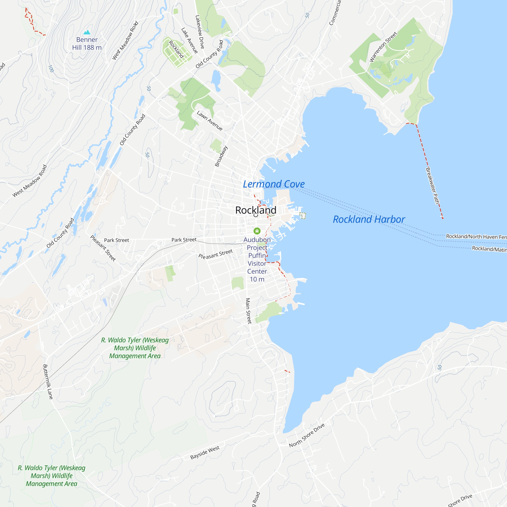 Maine Coastal Islands National Wildlife Refuge Visitor Center map