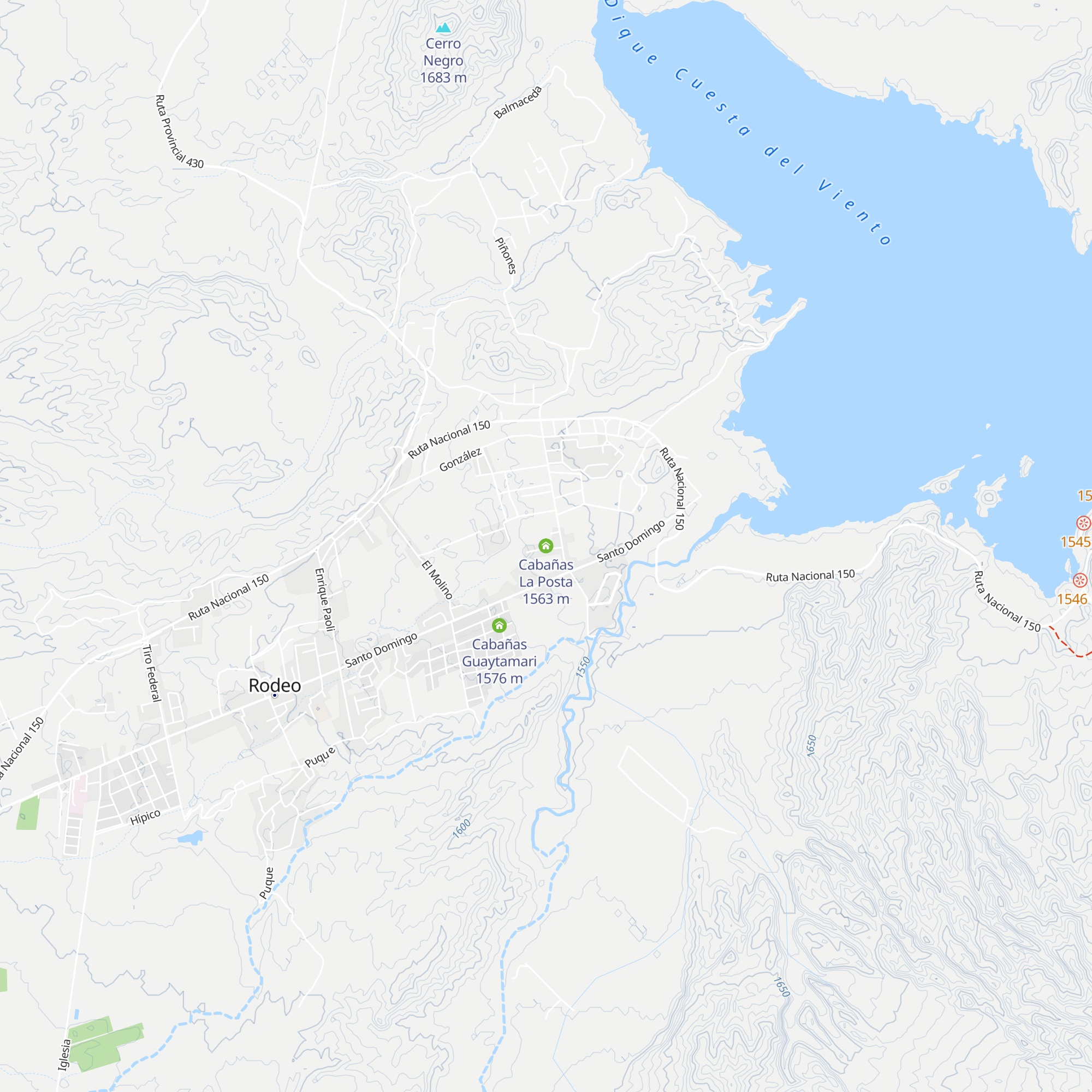 Cabañas La Posta map