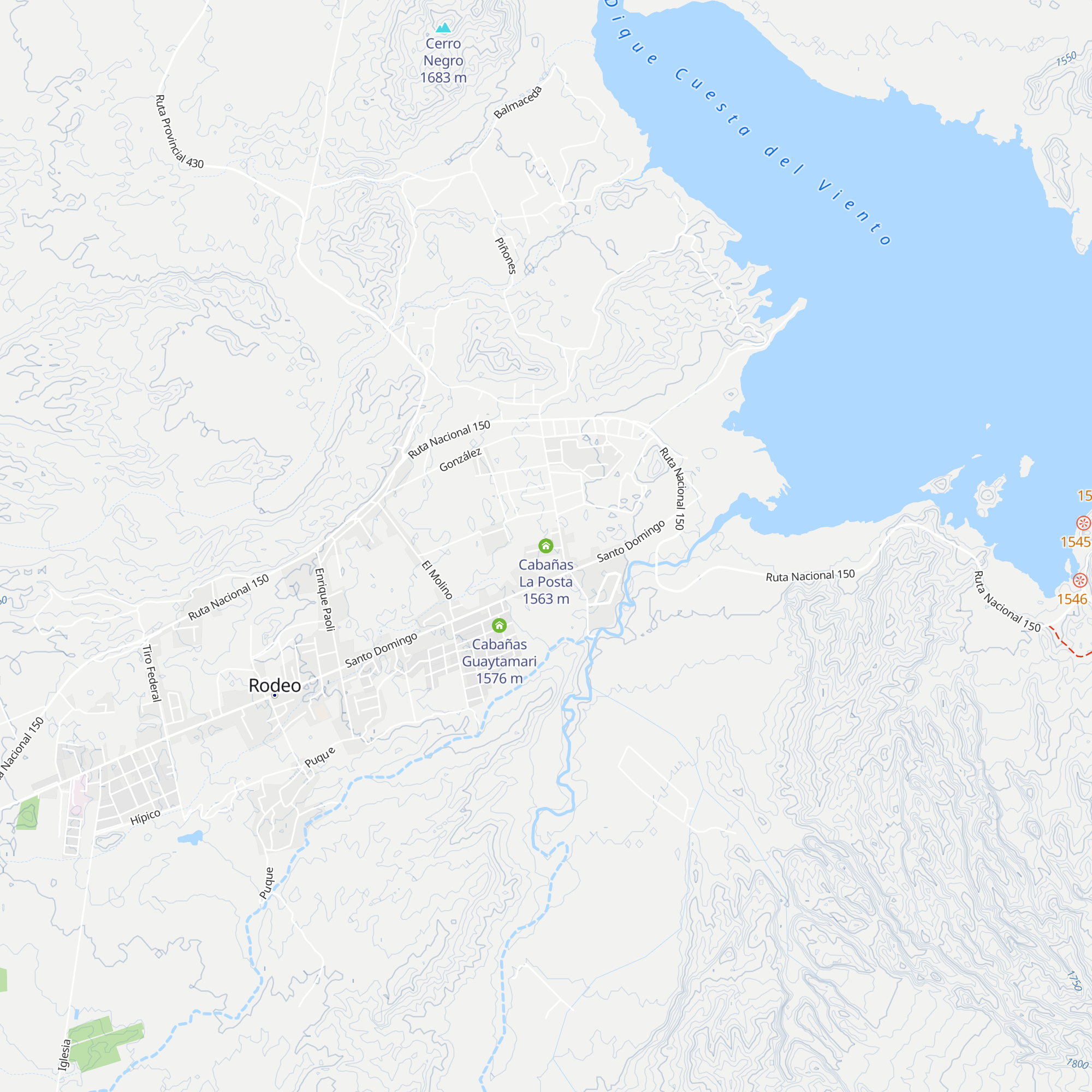 Cabañas La Posta map