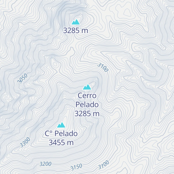 Map of Cerro Pelado