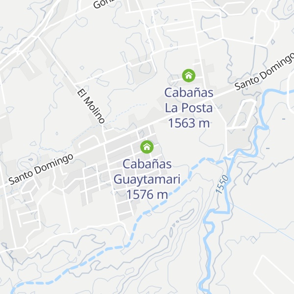 Map of Cabañas Guaytamari