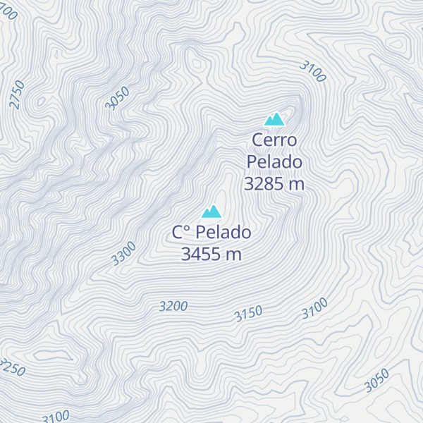 Map of C° Pelado