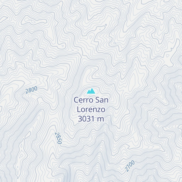 Map of Cerro San Lorenzo