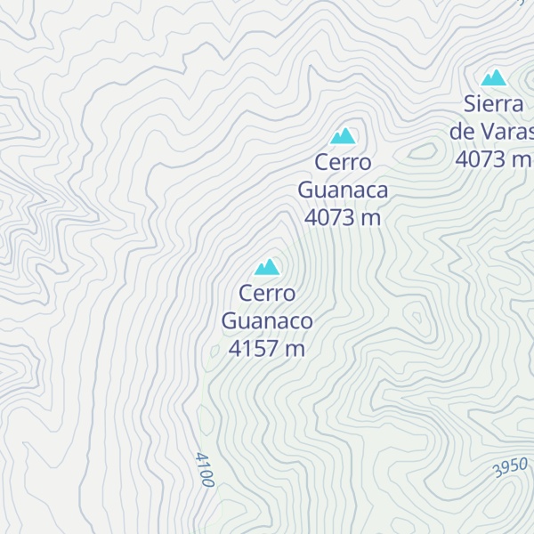 Map of Cerro Guanaco